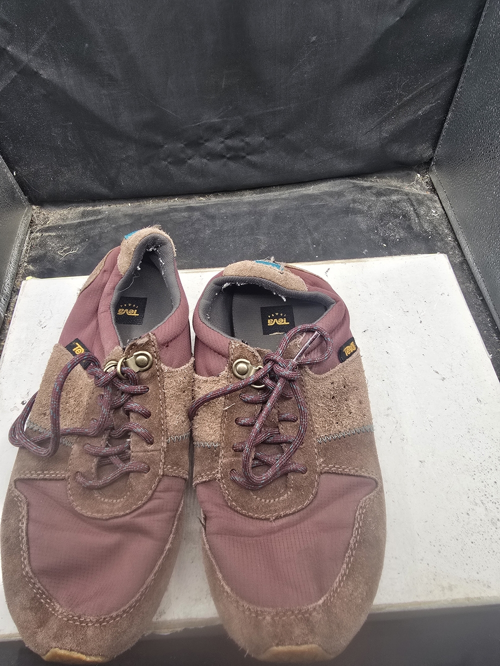 Teva Women's Burgundy Suede & Textile Sneakers